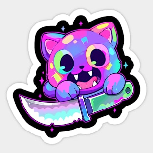 Cute Zombie Cat Electronic Music Festival DJ Sticker